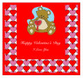 Hearts Galore Valentine Big Square Favor Tag 3.5x3.25